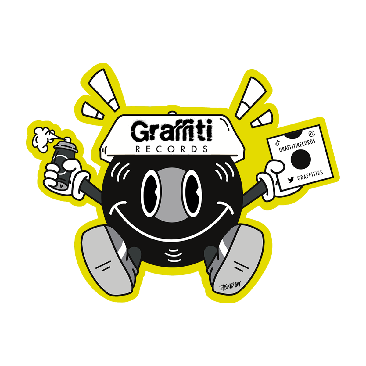 Graffiti Records Mascot Sticker