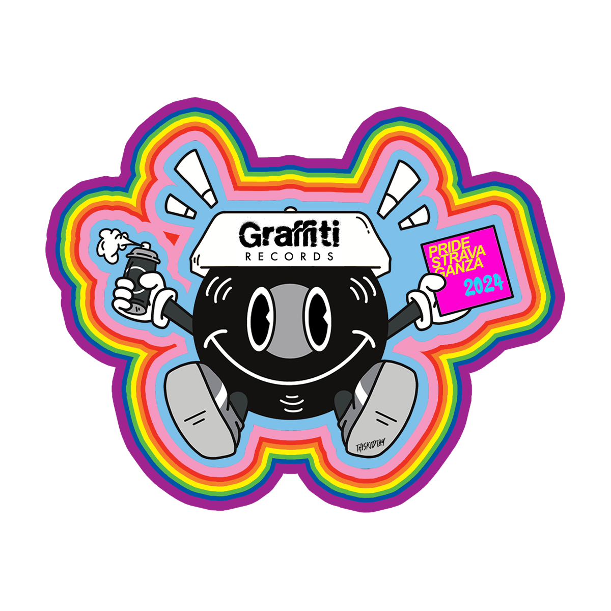 Graffiti Records Mascot Pride Sticker