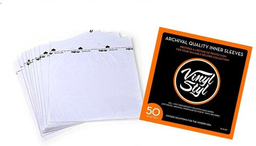 Vinyl Styl™ 12 Inch Vinyl Record Archive Quality Inner Sleeves - 50 Count
